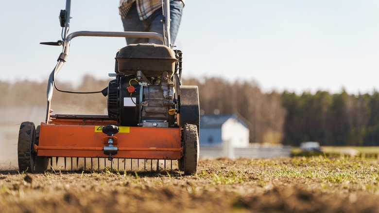 person using aerator