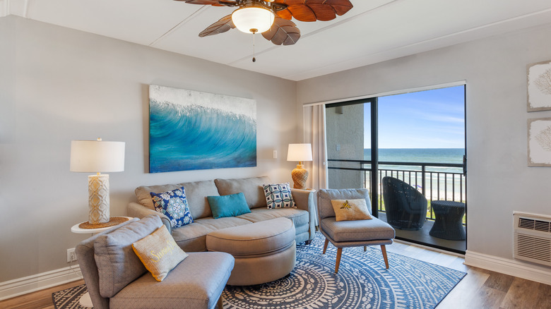 Beach condo living room