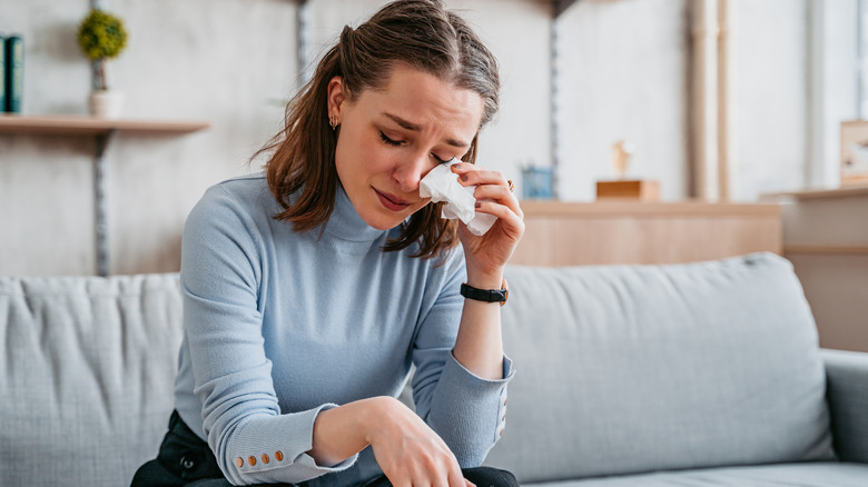 Person crying