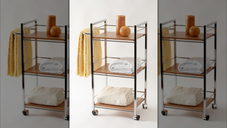 bathroom storage cart