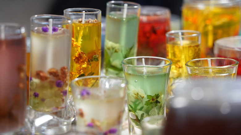 Glass candles as a store