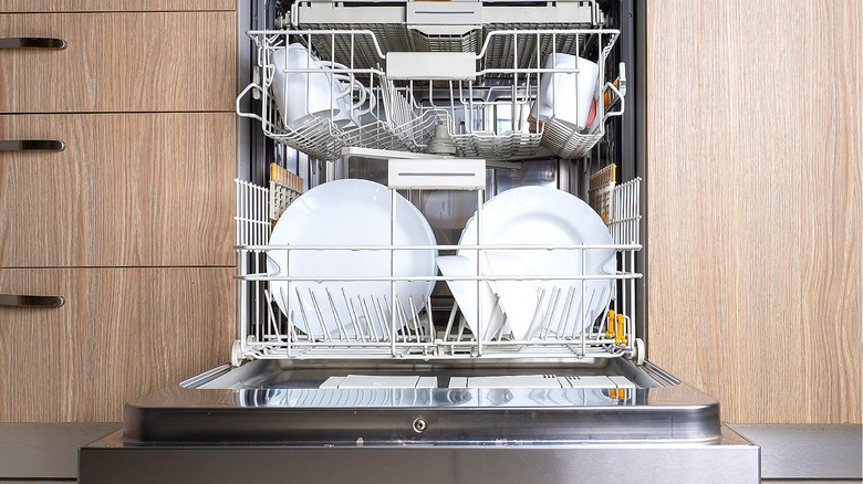 Opened dishwasher