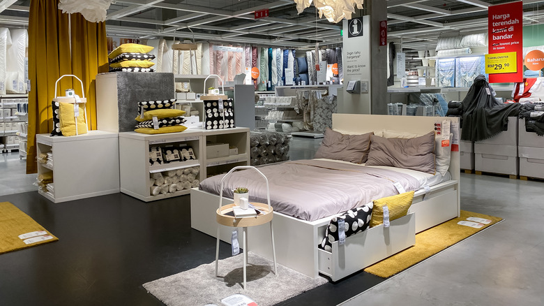 Inside IKEA bedroom furniture display