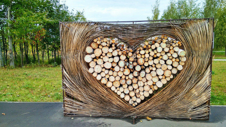 Woodpile as art