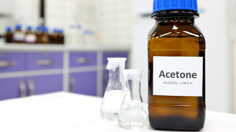 Bottle of acetone