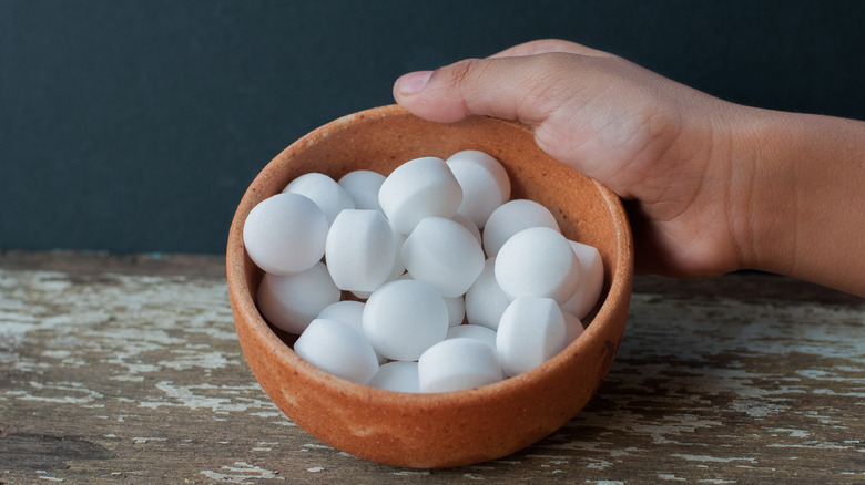 mothballs in a bowl