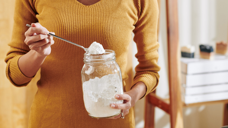 Baking soda in jar