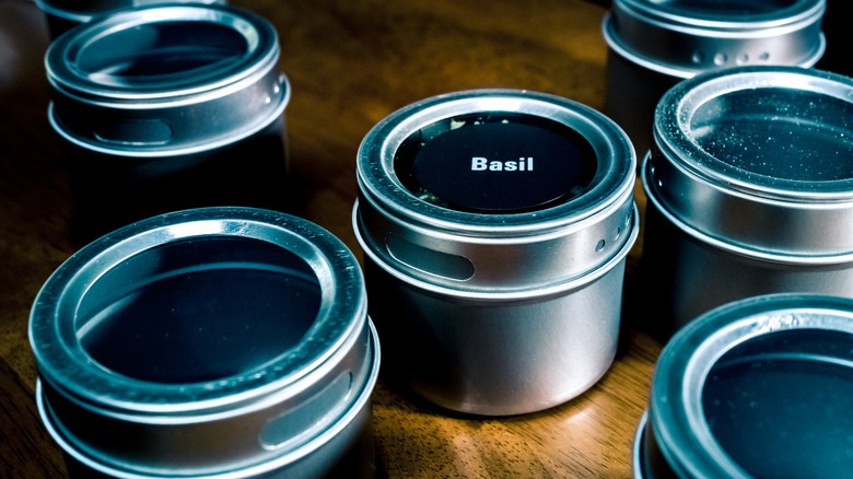 metal spice jars