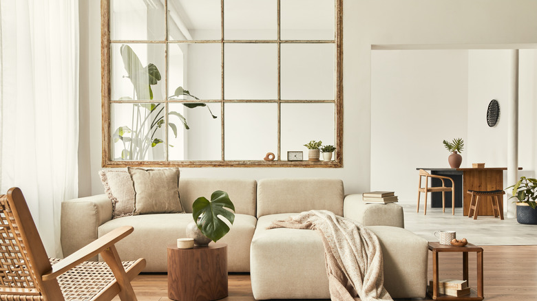 White living room