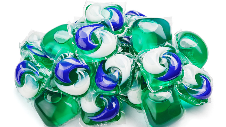 Pile of detergent pods