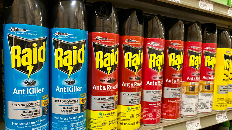 cans of raid spray