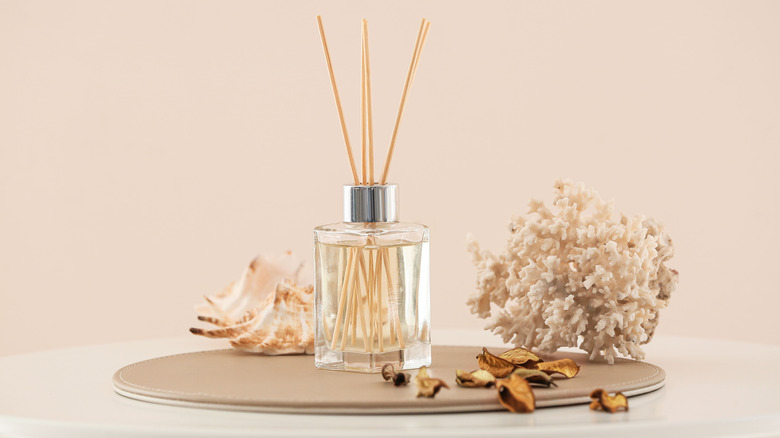 Neutral beige reed diffuser 