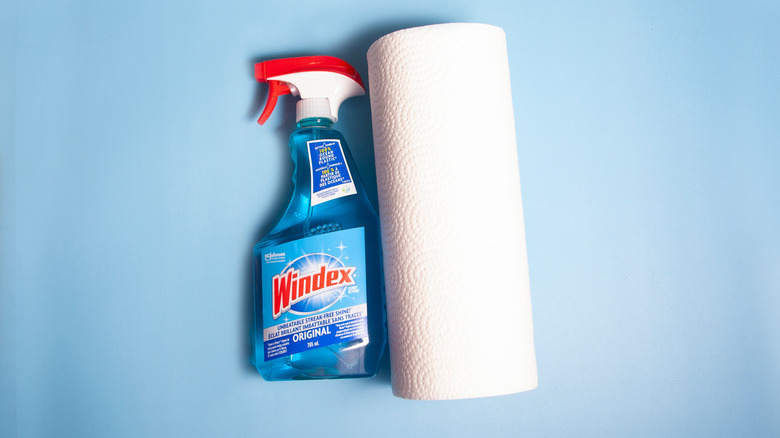 Windex and paper towels