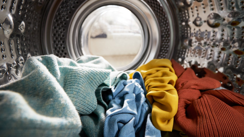 Clothes in washing machine