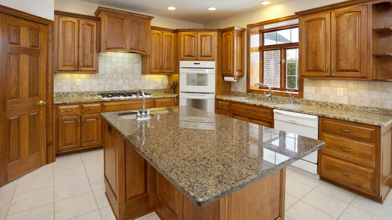 Waxed kitchen cabinets