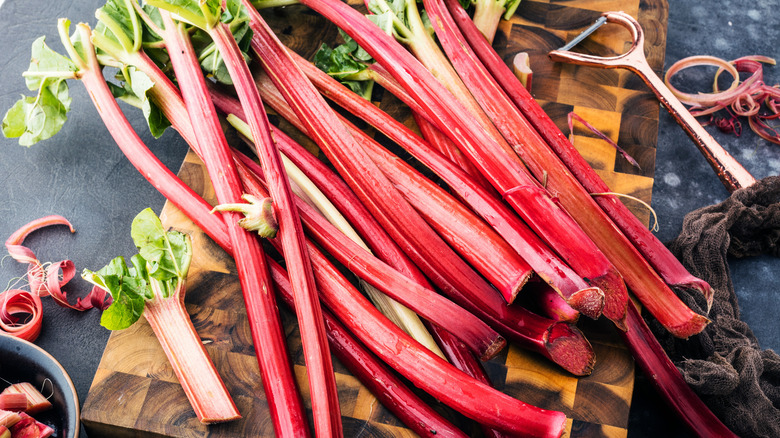Chopped rhubarb