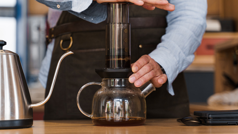 coffee pot with alternative brew method