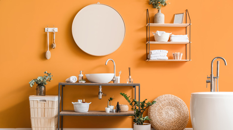 Orange bathroom