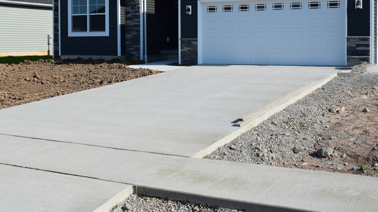 new concrete driveway