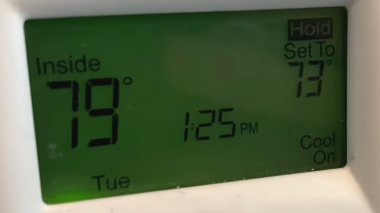 A thermostat showing the 