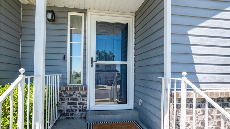 Home with storm door