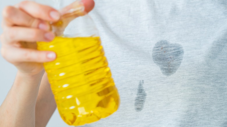 Oil on tshirt