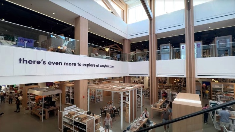 Interior of Wayfair Chicago store