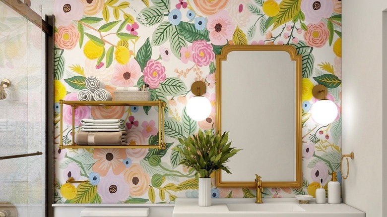 colorful accent wall mural