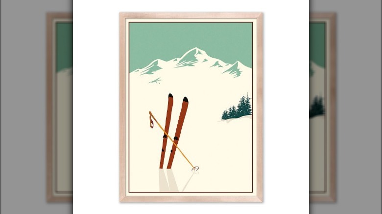 art of snow and skiis