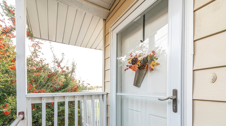 front door with doorbell