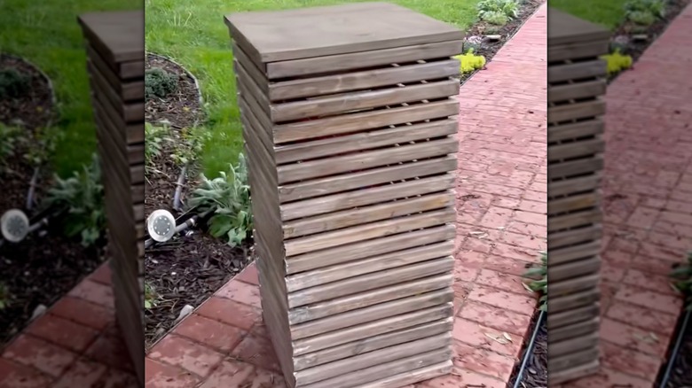 Wooden toy bin