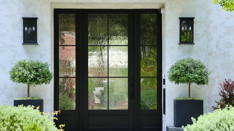 A non-wood glass front door