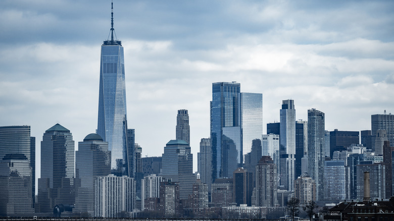 View of New York City skyline from across the Hudson River