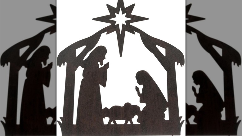 nativity garden stake decor