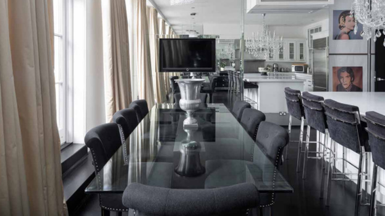 Dining area of London apartment