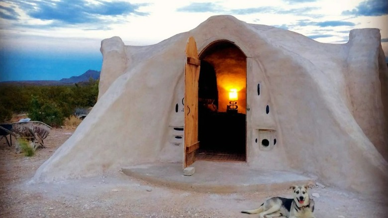Adobe home in desert