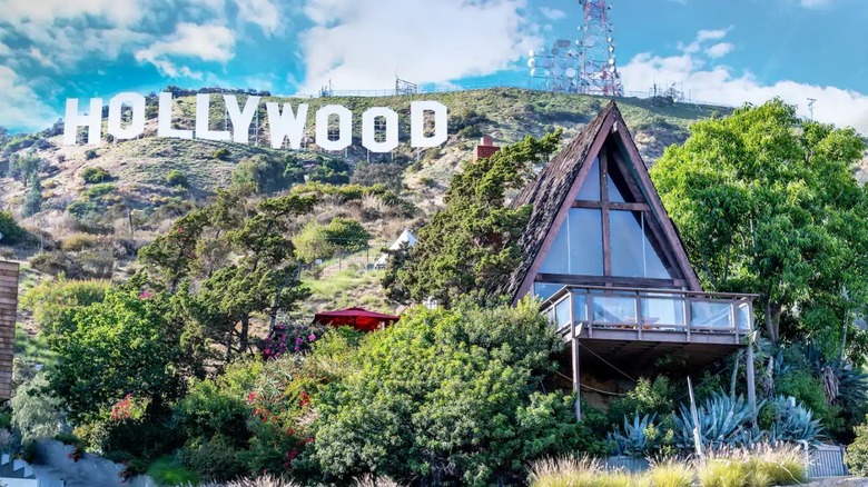 House under Hollywood sign