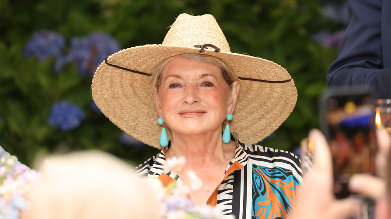 Martha Stewart being photographed outside