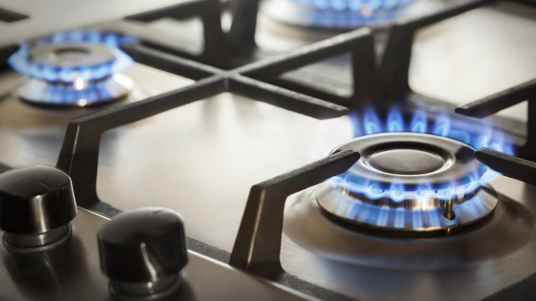 Gas range stove top