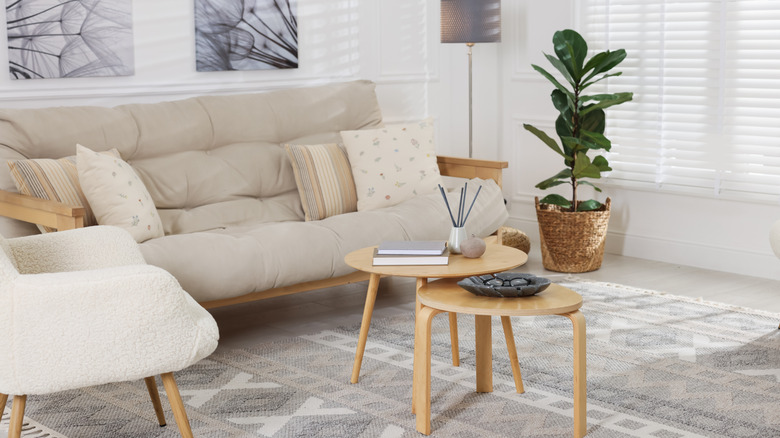 Furniture nicely laid out in living area