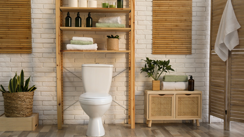 over the toilet storage