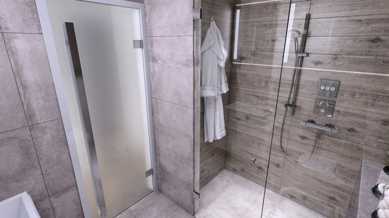 Small walk-in shower