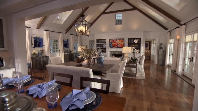 The open concept living space with vaulted ceilings in the HGTV Dream House