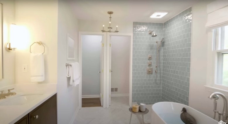 bright master bathroom