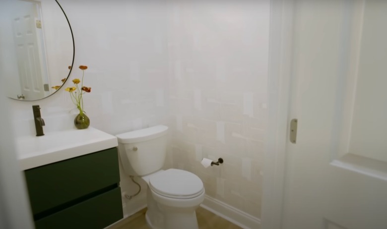 modern stylish half bathroom